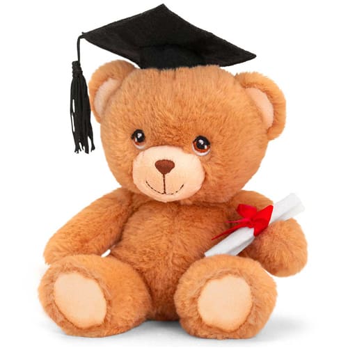 15cm Keeleco Graduation Bear - Bedtime Hug Pal