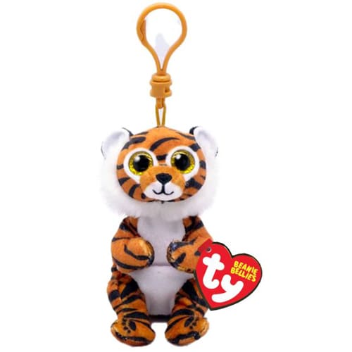 Clawdia Tiger – Beanie Bellies – Key Clip - Soft Gift Choice