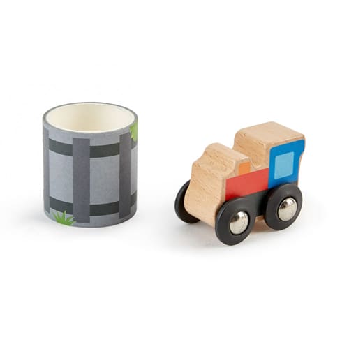 Hape Train & Tape Display - Wheels Ready Fun