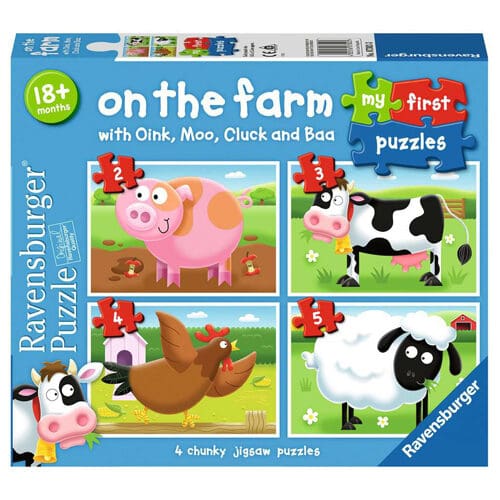 On the Farm My First Puzzles (2,3,4,5pc) - Clever Mind Game